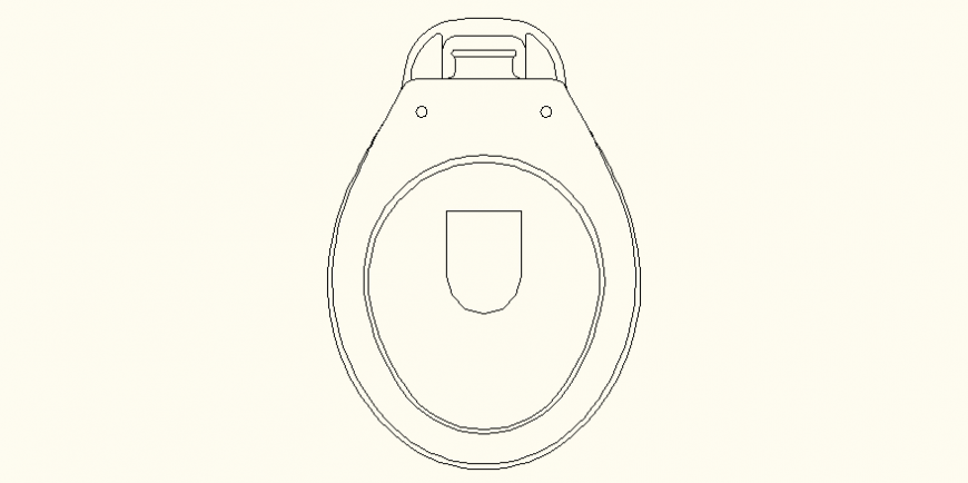 English toilet with flush tank detail plan layout file
