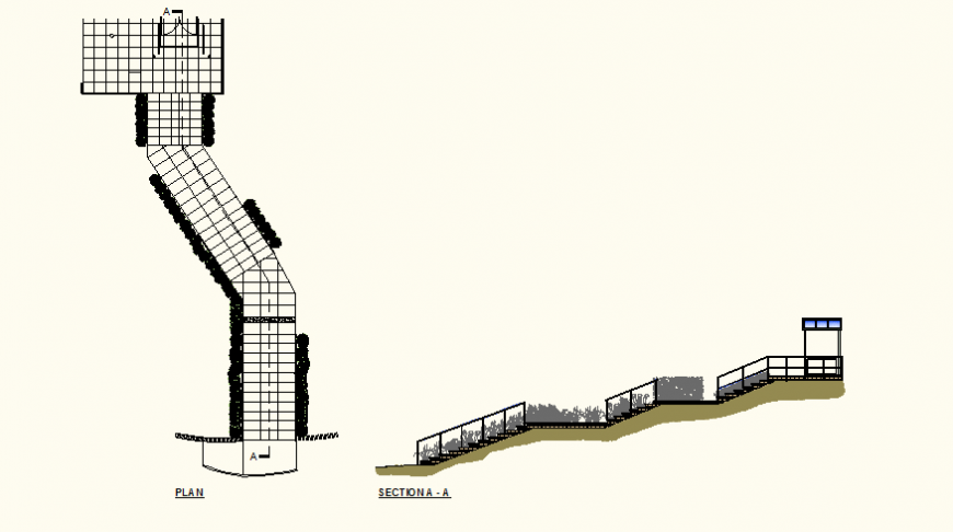Entrance Stair Design detail autocad file