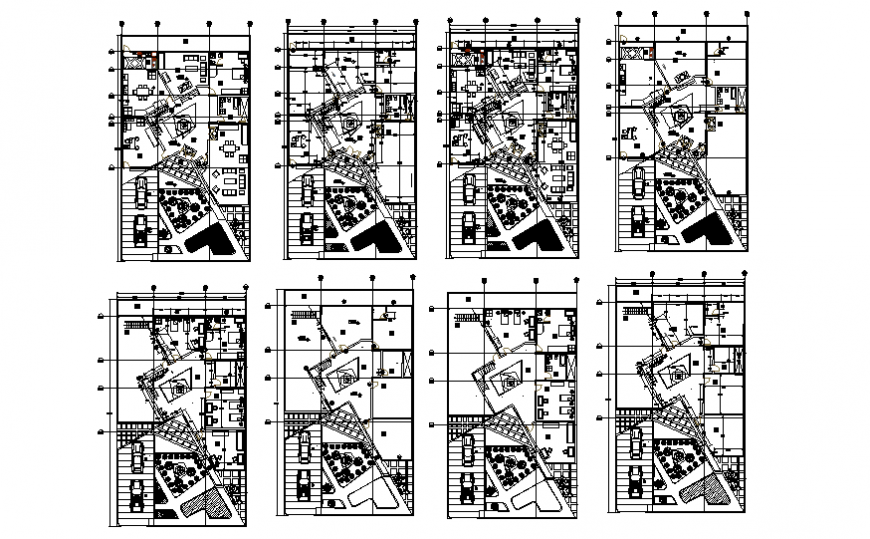 Equipments meals planning autocad file