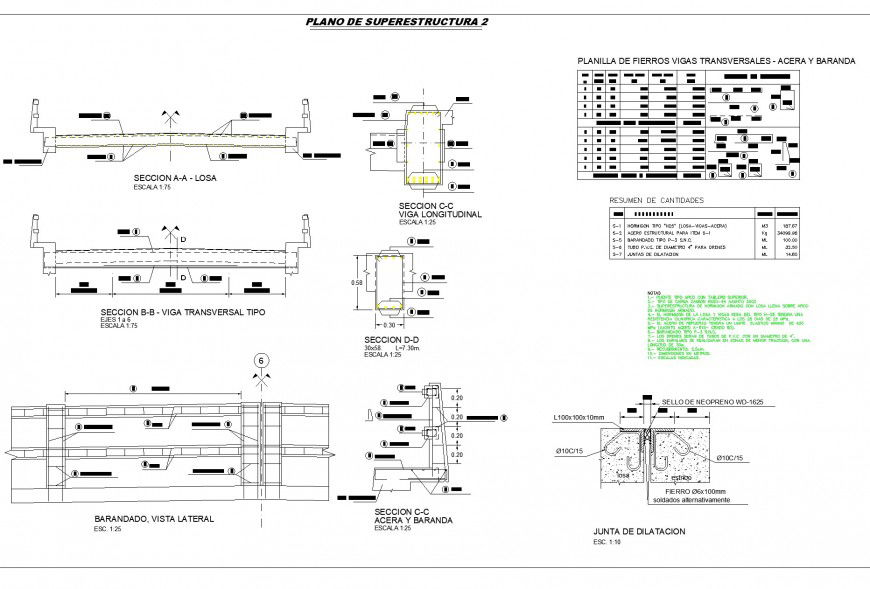 Error transversal type plan and section autocad file