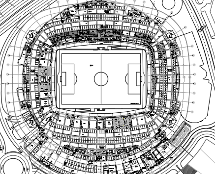estadio municipal CAD Drawing 