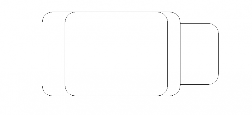 European or Western Water Closet plan drawing in dwg file