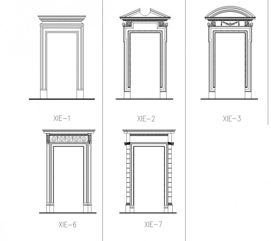 European Style CAD Gallery dwg file