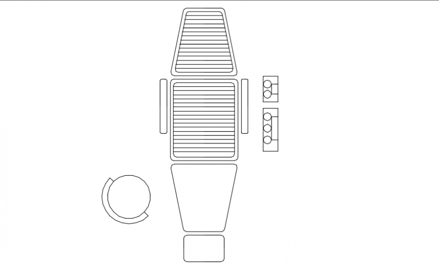 Examine chair detail for patient 2d dwg file