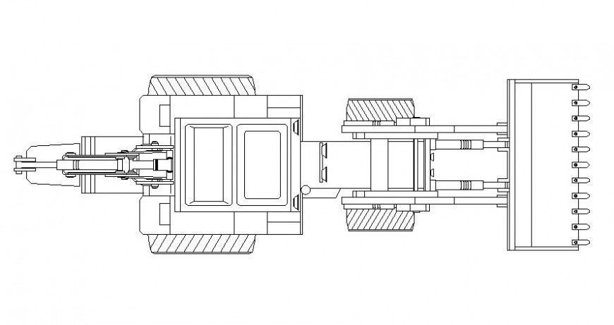 Excavator machinery civil construction equipment drawing