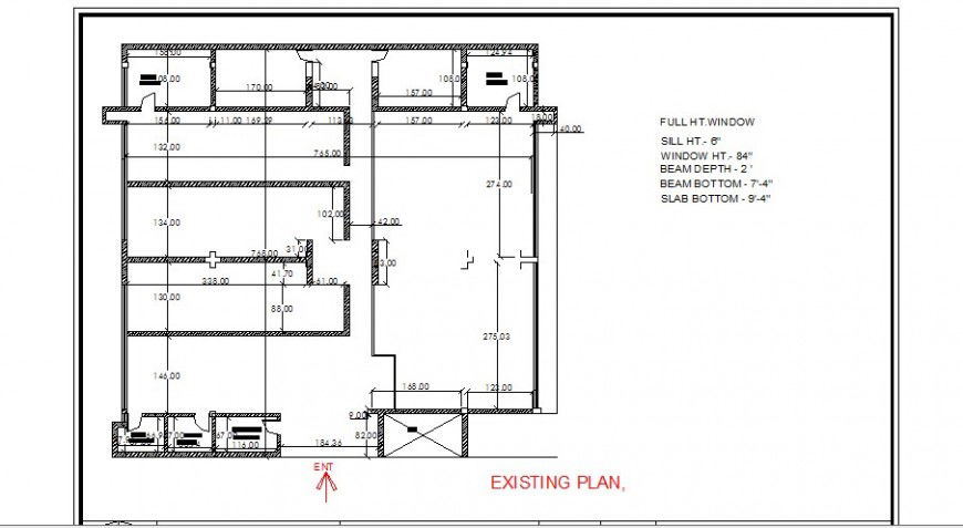 Existing floor framing plan structure details for office building dwg file