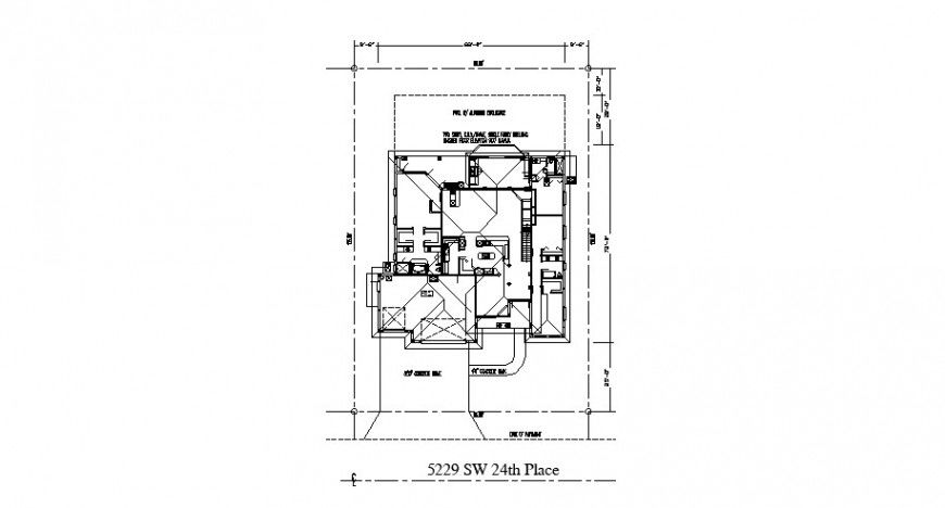 Existing ground floor framing plan structure of house dwg file