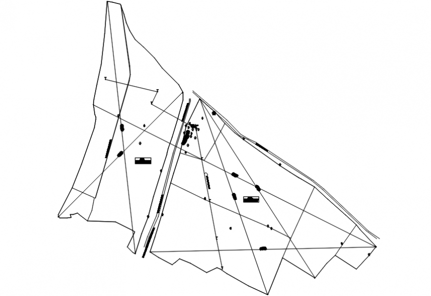 Existing plot and length area of top view detail