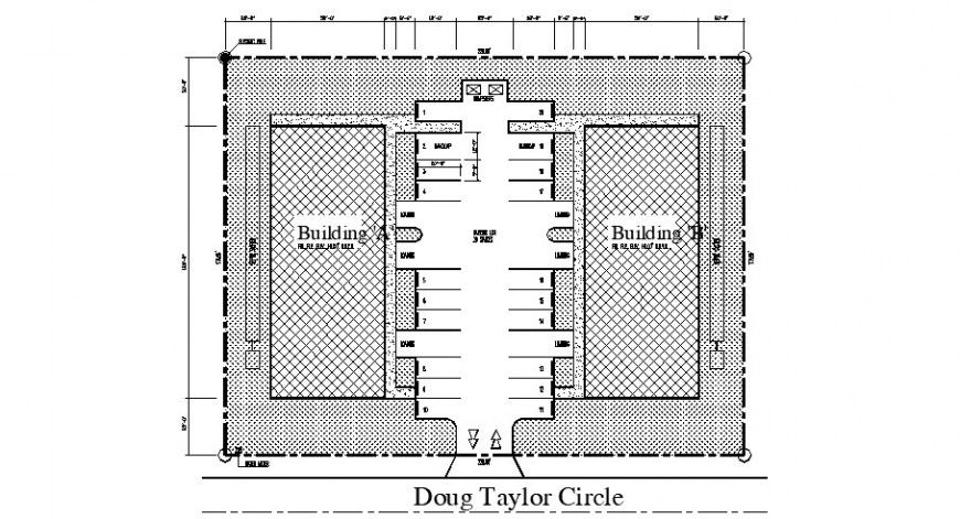 Existing residential buildings site plan cad drawing details dwg file