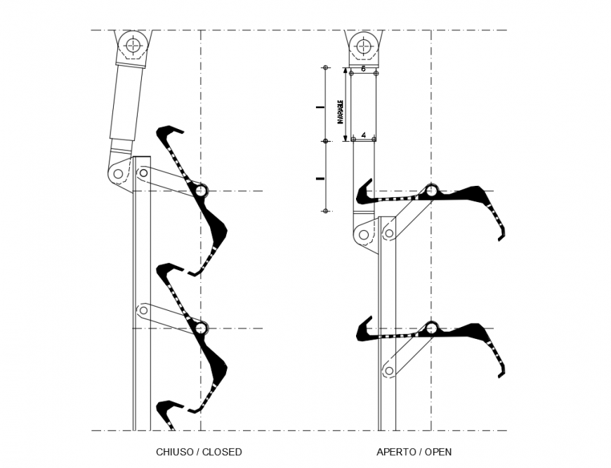 Expansion joints details of museum windows cad drawing details dwg file