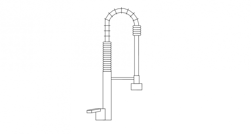 Extendable kitchen tap