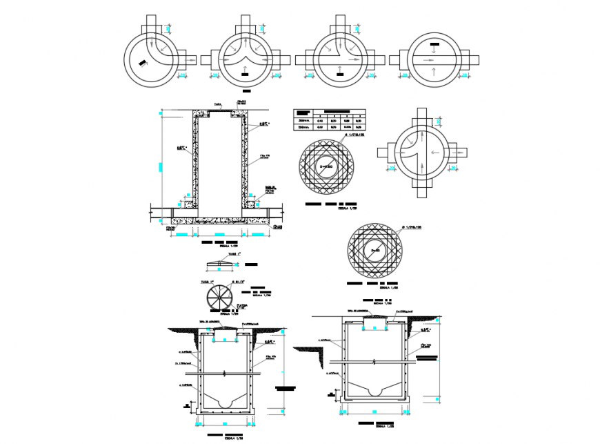 Extension of sewerage networks in the west network of city dwg file