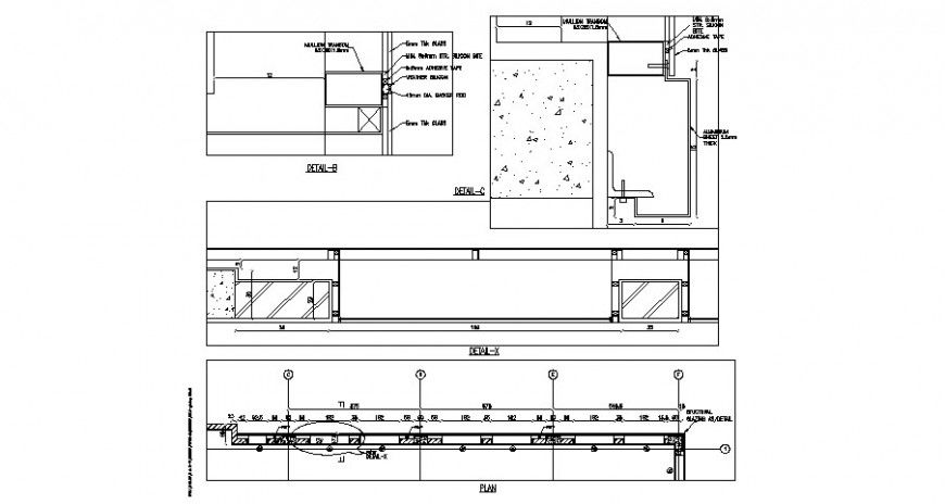 Extension structural glazing and window revised plan drawing details of clinic dwg file