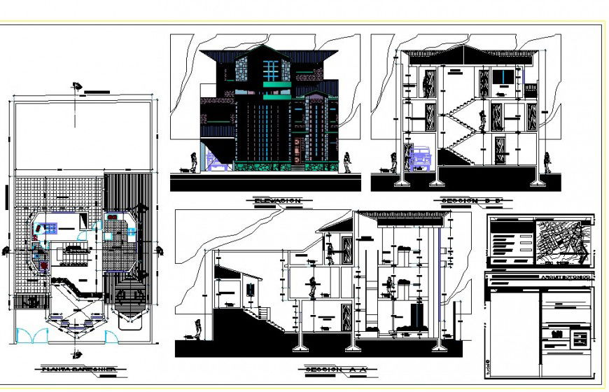 Exterior concept of a building view model