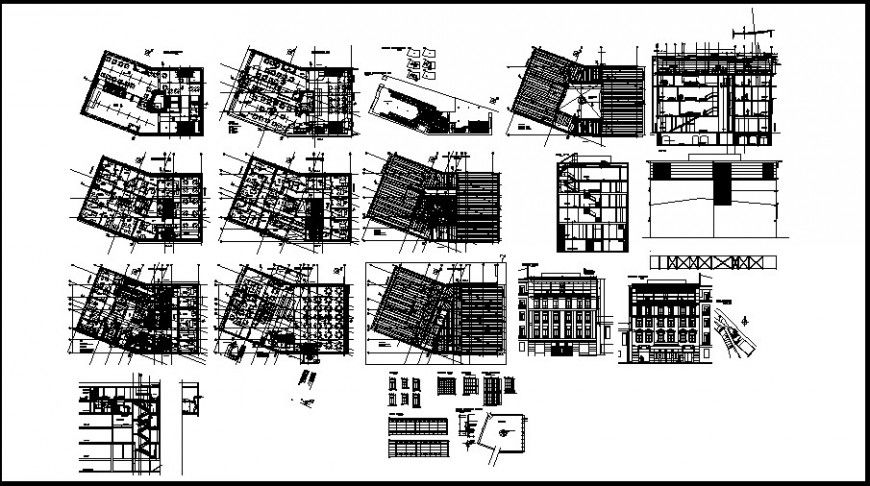 Exterior concept view of building construction file