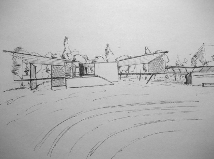 Exterior ground view detail sketch file detail