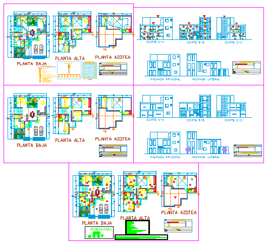 Single family stay residential house design drawing