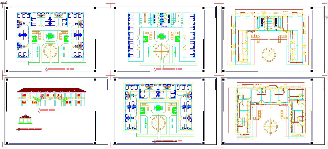 2 Level Hotel Building plan