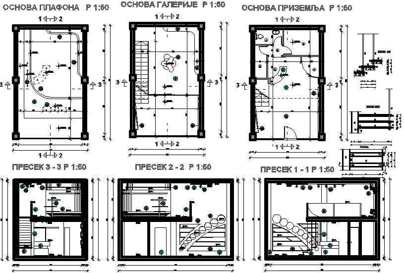 Interior Design Store AutoCAD DWG with Floor Plan and Section Details