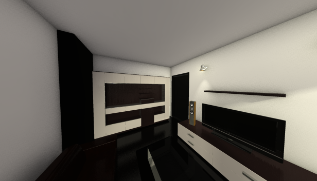 3D Living Room Interior CAD Models with Modern Design Details