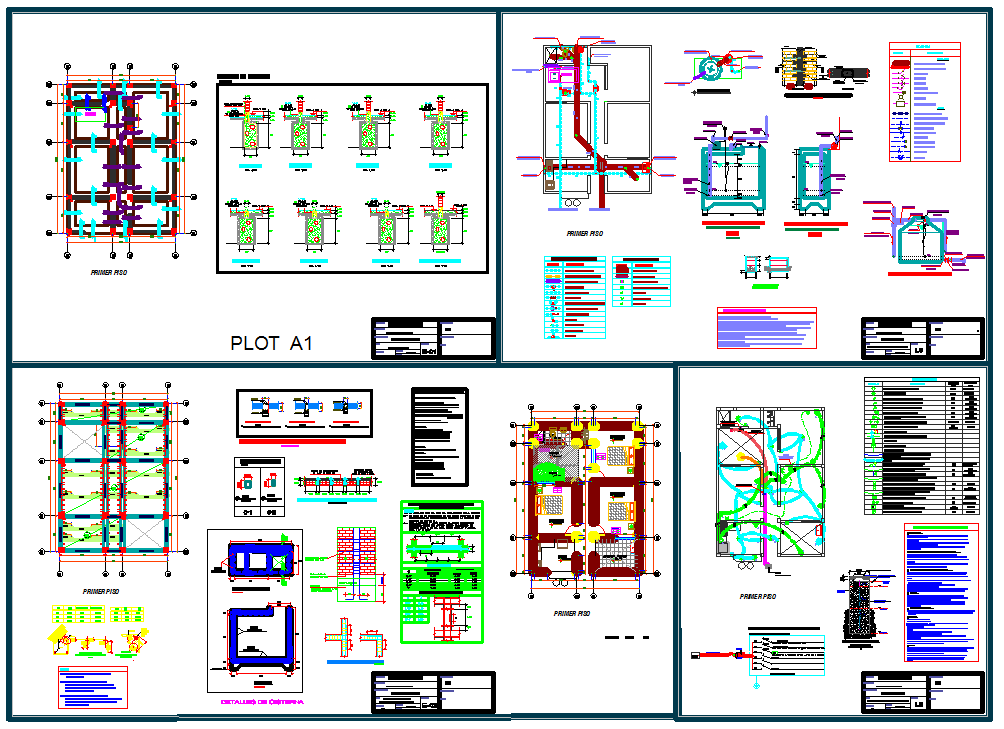 Modern Housing Project Design Set with 20x25m Structural Plans