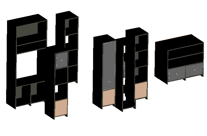 Furniture Blocks 2D and 3D CAD Drawing File for Interior Projects