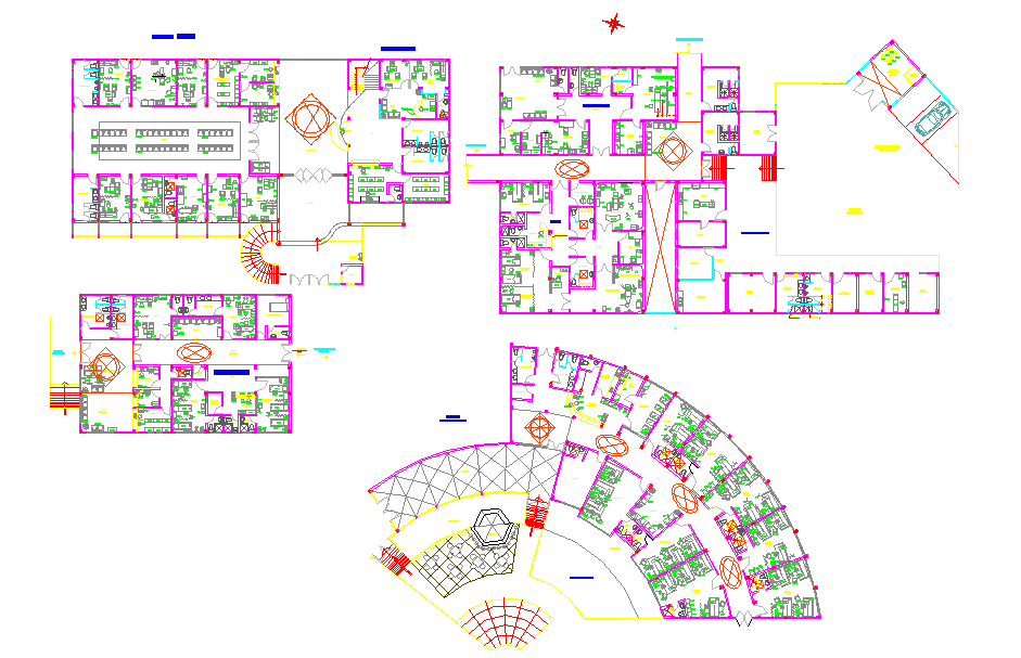 Modern Hospital Design Project with Patient and Operation Blocks
