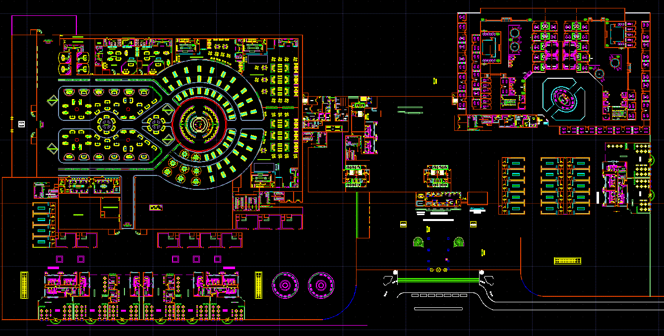 Modern Hotel Project CAD Drawing for Architectural and Interior Design
