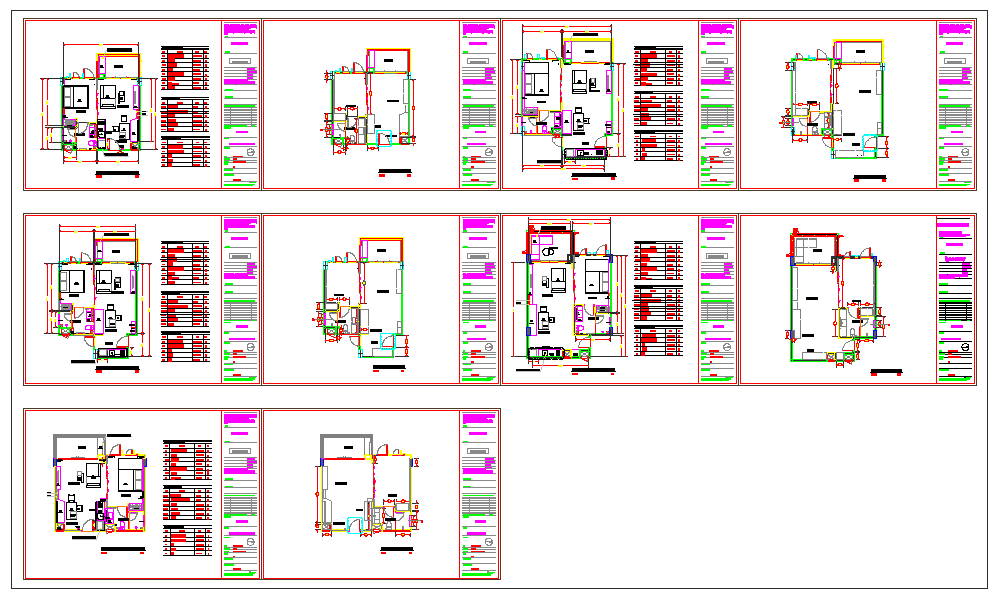 Residential floor plan DWG with detailed room measurements and layout