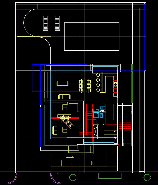 Residential Floor Plan CAD Drawing with Detailed Layout for Houses