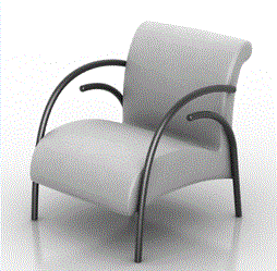 3D Modern Chair AutoCAD DWG File for Interior Design Projects