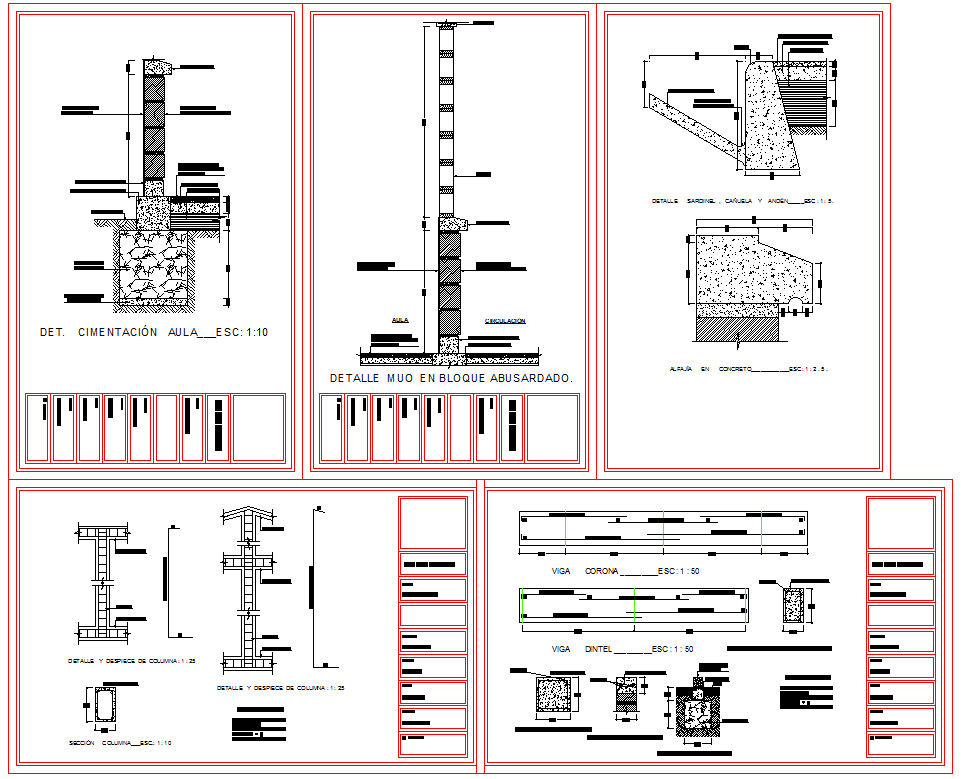 Advanced Construction Detail Drawings with Foundation and Beam Designs