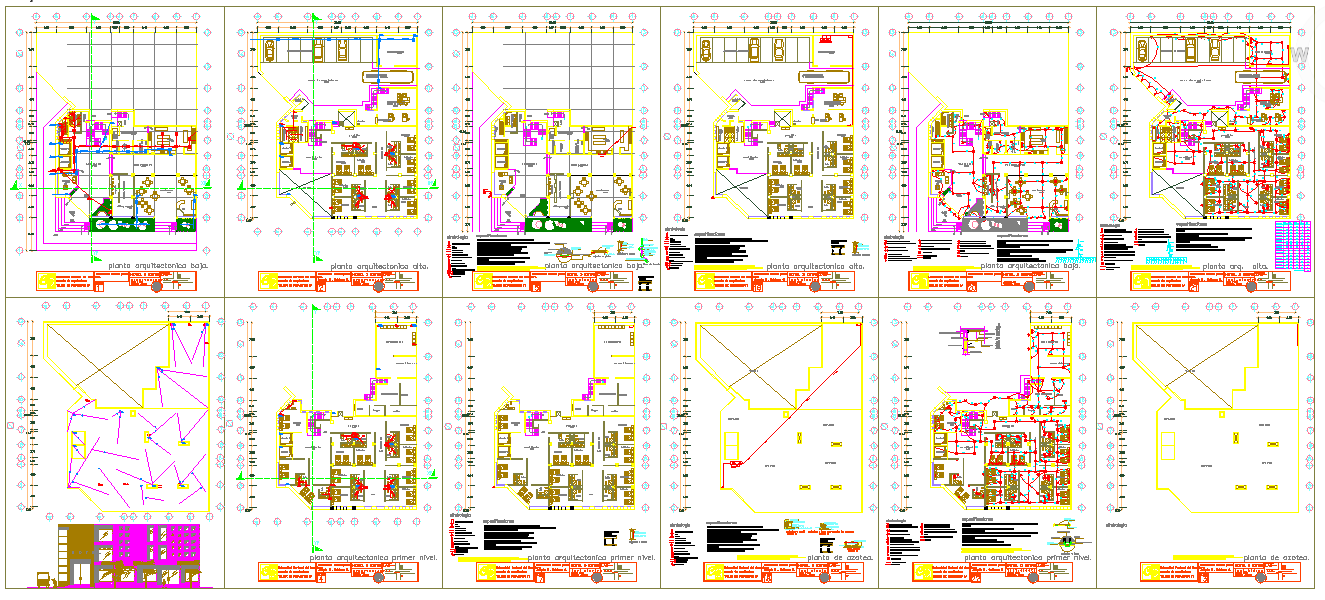 Hotel Design Detail DWG with Multi Floor Layout and Site Plan