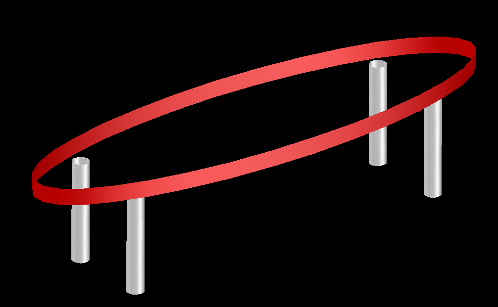 3D Center Table Design DWG Drawing for Modern Furniture Layouts