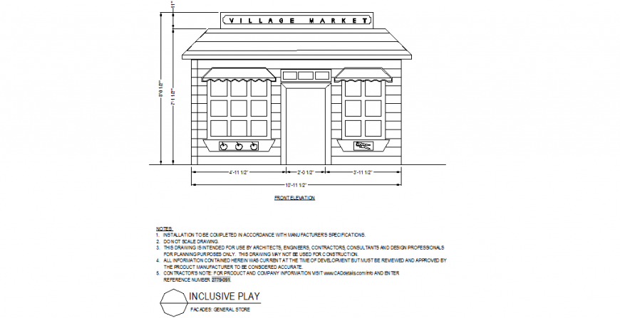 Façade general store plan layout file