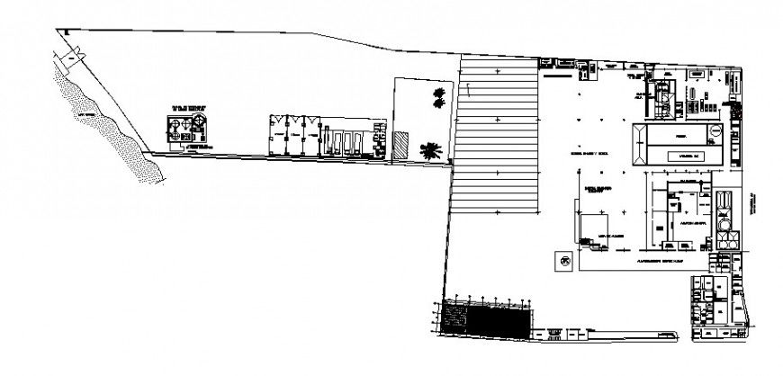 Fabric Processing Plant Ground Floor Layout DWG File