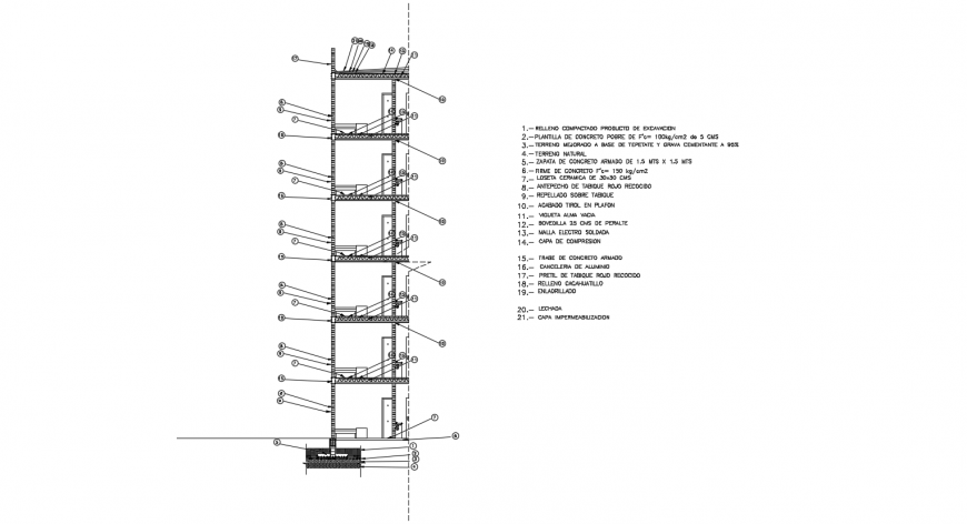Faced cutting design view with floor view of construction dwg file