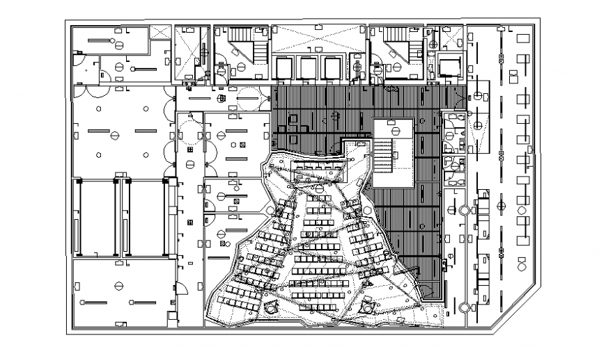 Factory commercial building plan detail dwg file