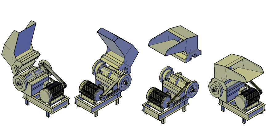 Factory Machinery 3D Design in drawing