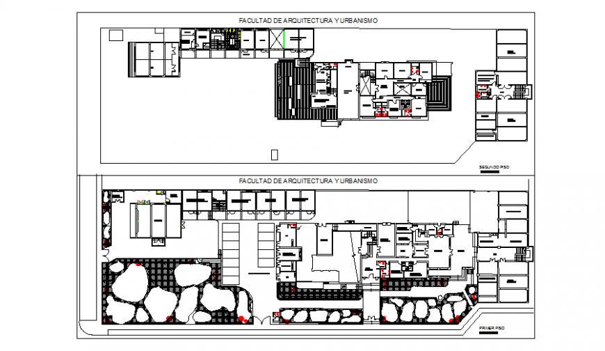 Faculty of architecture and urbanism planning autocad file