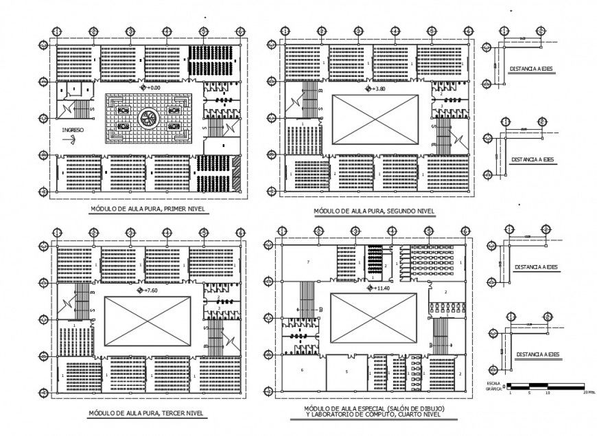 Faculty of engineering college floor plan cad drawing details dwg file