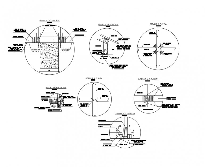 False ceiling construction details of house dwg file