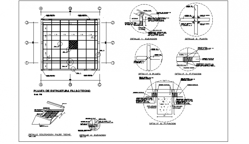 False ceiling design drawing of common local municipal building design drawing
