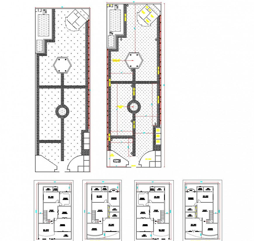 Fame house planning dwg file