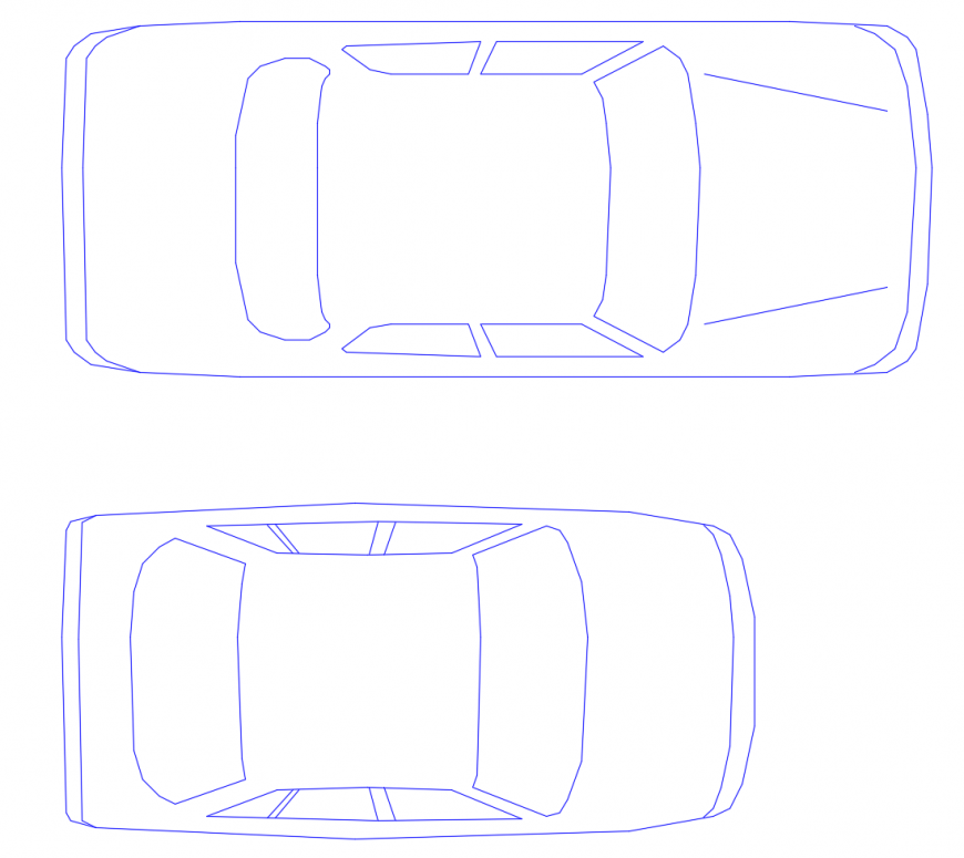 Family cars top view 2d elevation blocks cad drawing details dwg file