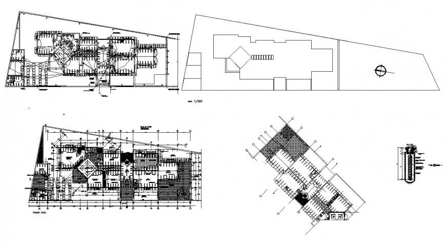 Family house distribution layout plan cad drawing details dwg file