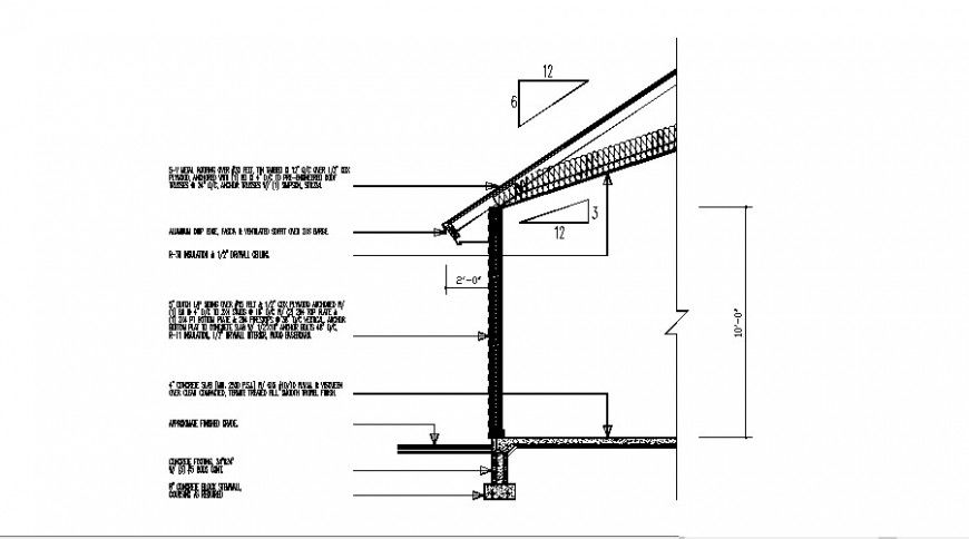 Family House Front Cut Structural DWG Drawing File