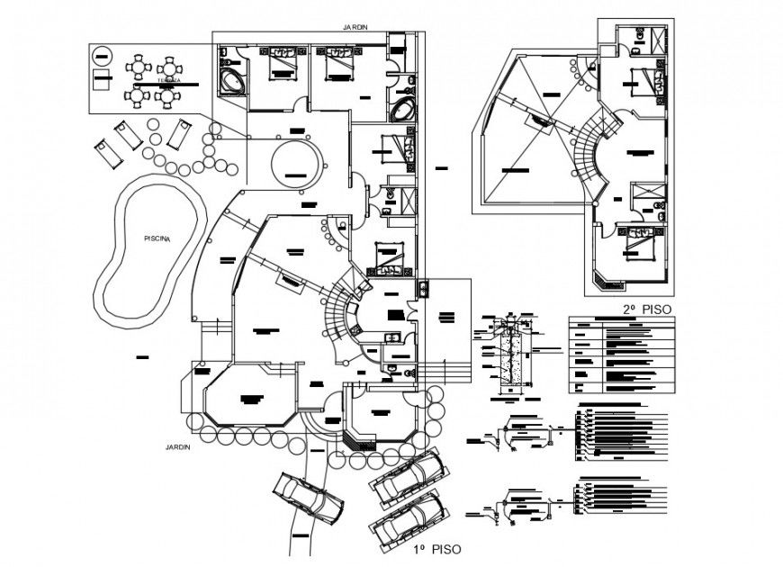 Family Housing structure detail dwg file in Autocad format