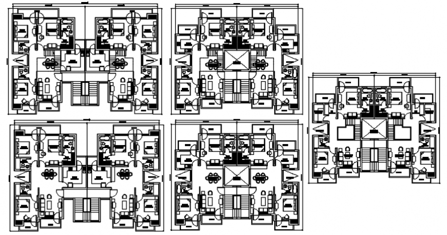 Family residential area floor plan in auto cad software