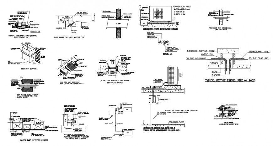 fan coil unit ductwork cad file
